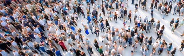 Group of people in the public Group of people in the public