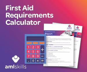 aml skills qualsafe first aid calculator large image with aml logo
